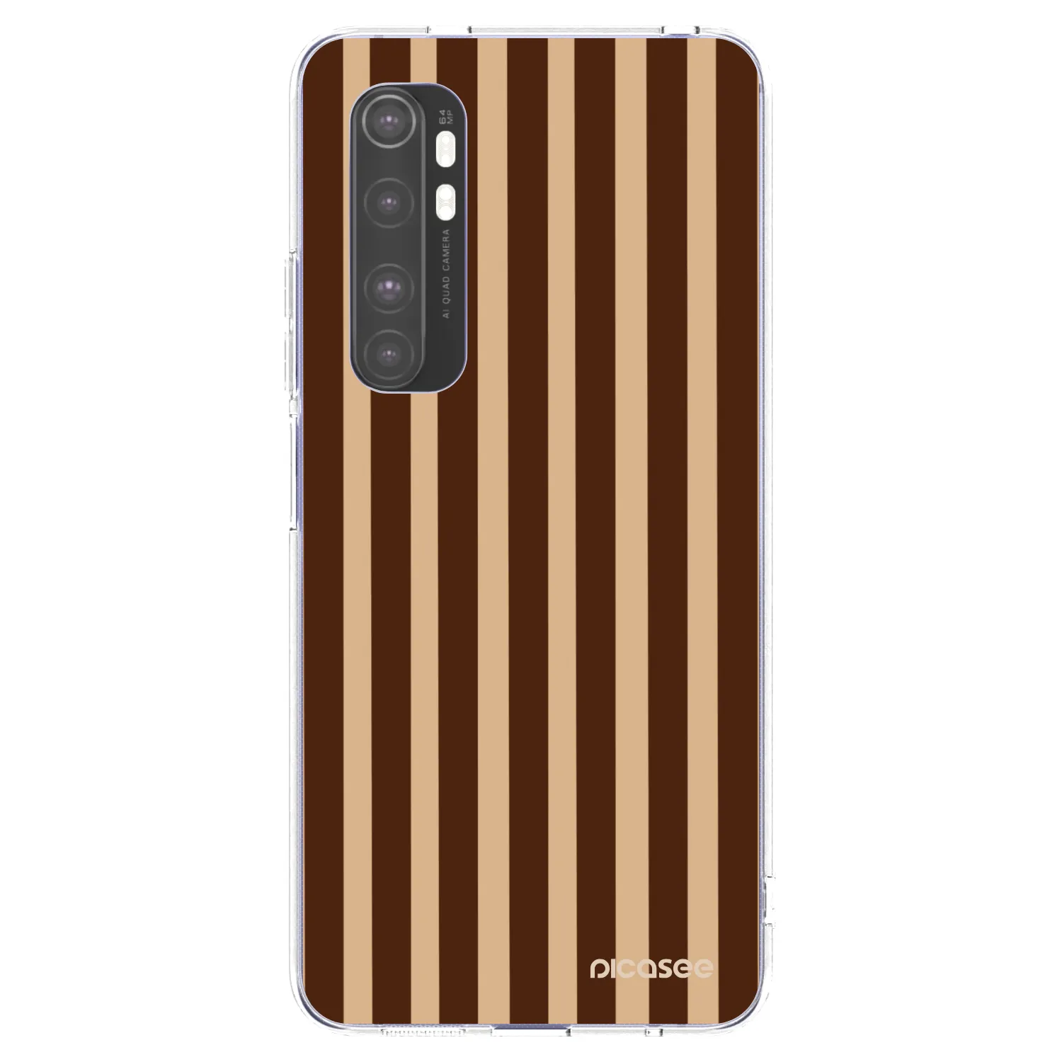 Picasee silikonski prozorni ovitek za Xiaomi Mi Note 10 Lite - Brown lines