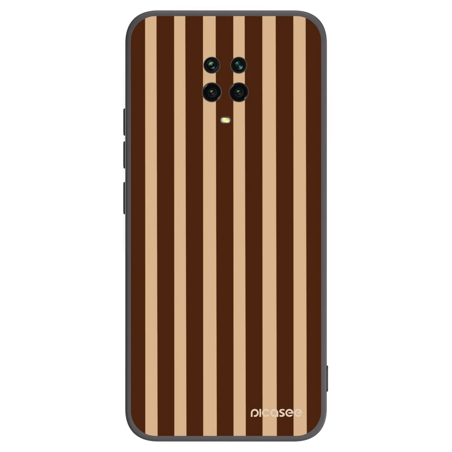 Picasee silikonski črni ovitek za Xiaomi Redmi Note 9S - Brown lines
