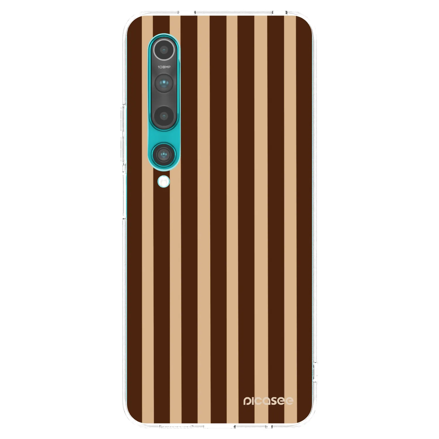 Picasee silikonski prozorni ovitek za Xiaomi Mi 10 - Brown lines