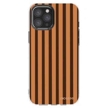 Picasee silikonski prozorni ovitek za Apple iPhone 12 Pro Max - Caramel lines