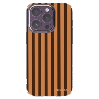 Picasee silikonski prozorni ovitek za Apple iPhone 14 Pro - Caramel lines