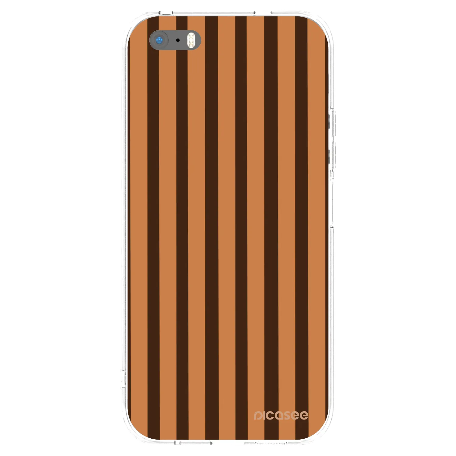Picasee silikonski prozorni ovitek za Apple iPhone 5/5S/SE - Caramel lines