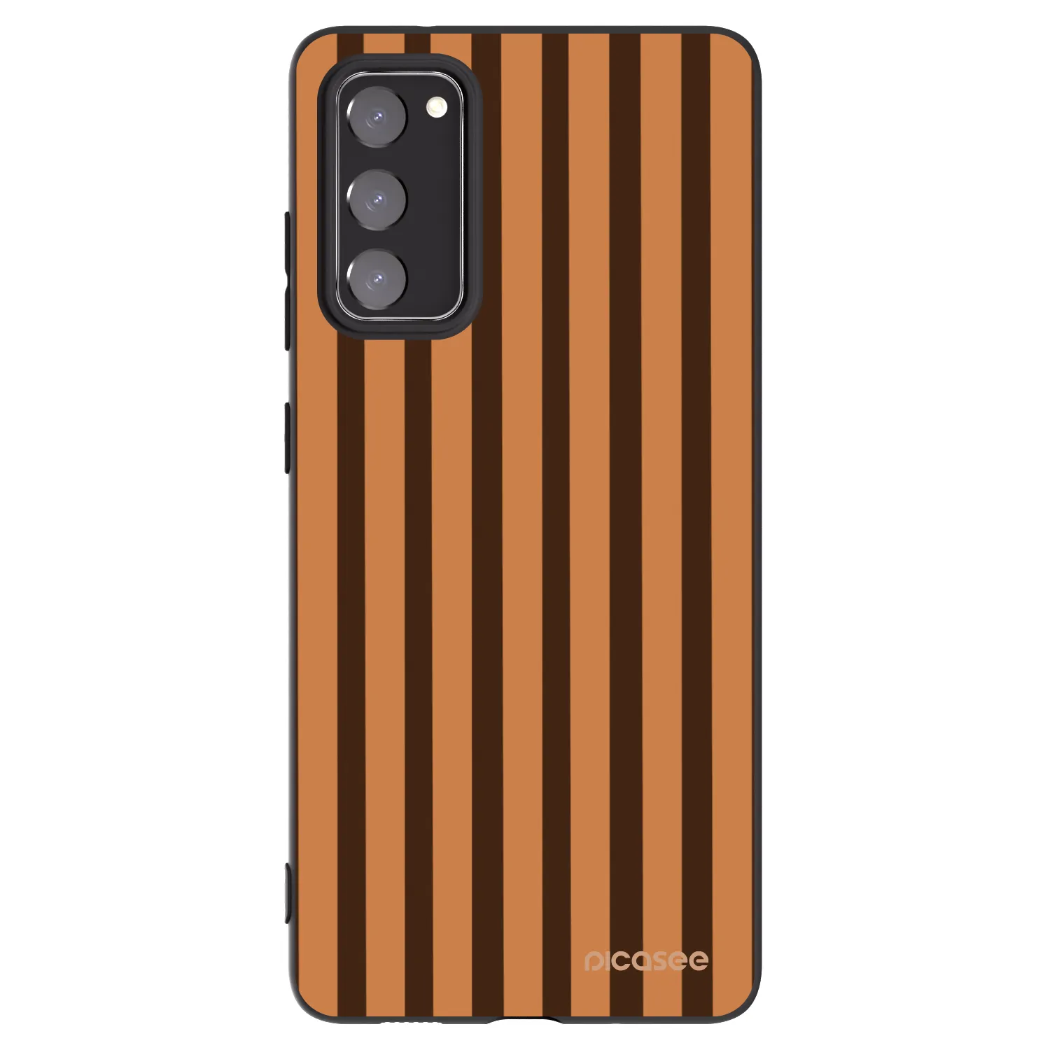 Picasee silikonski črni ovitek za Samsung Galaxy S20 FE - Caramel lines