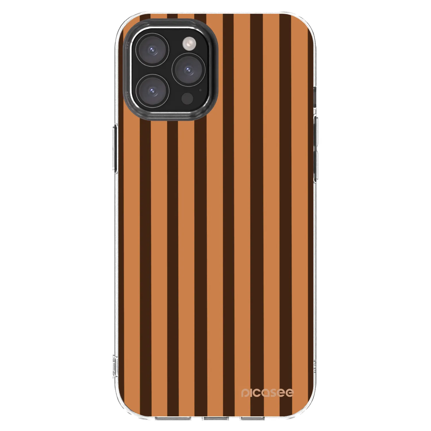 Picasee silikonski prozorni ovitek za Apple iPhone 12 Pro Max - Caramel lines