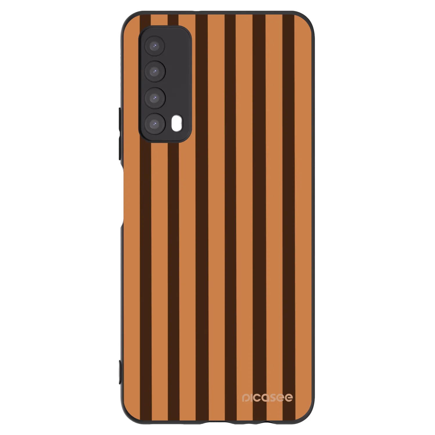 Picasee silikonski črni ovitek za Huawei P Smart 2021 - Caramel lines