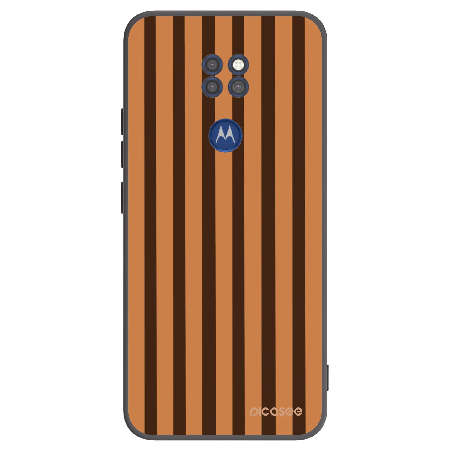 Picasee silikonski črni ovitek za Motorola Moto G9 Play - Caramel lines
