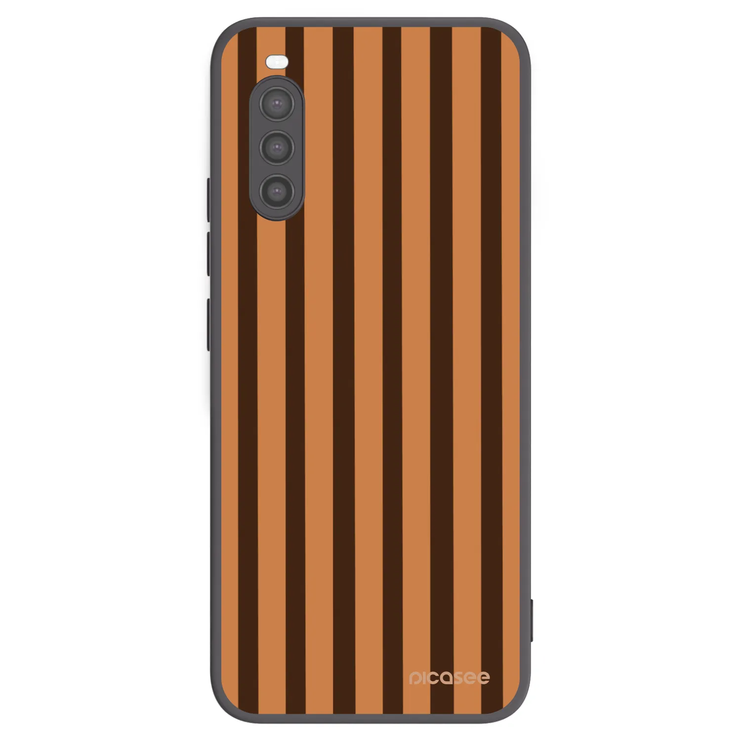 Picasee silikonski črni ovitek za Sony Xperia 10 II - Caramel lines