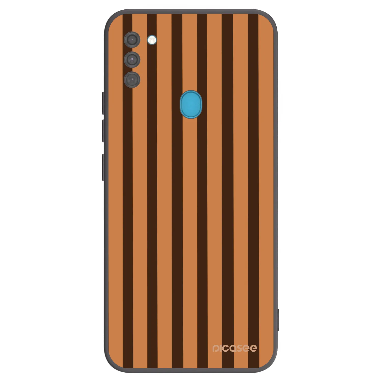 Picasee silikonski črni ovitek za Samsung Galaxy M11 - Caramel lines