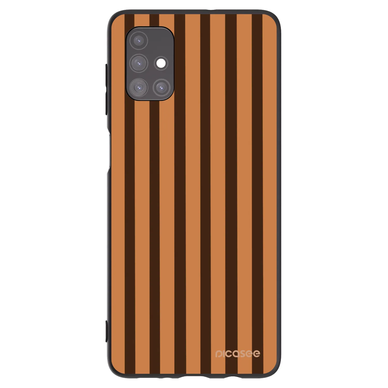 Picasee silikonski črni ovitek za Samsung Galaxy M51 M515F - Caramel lines