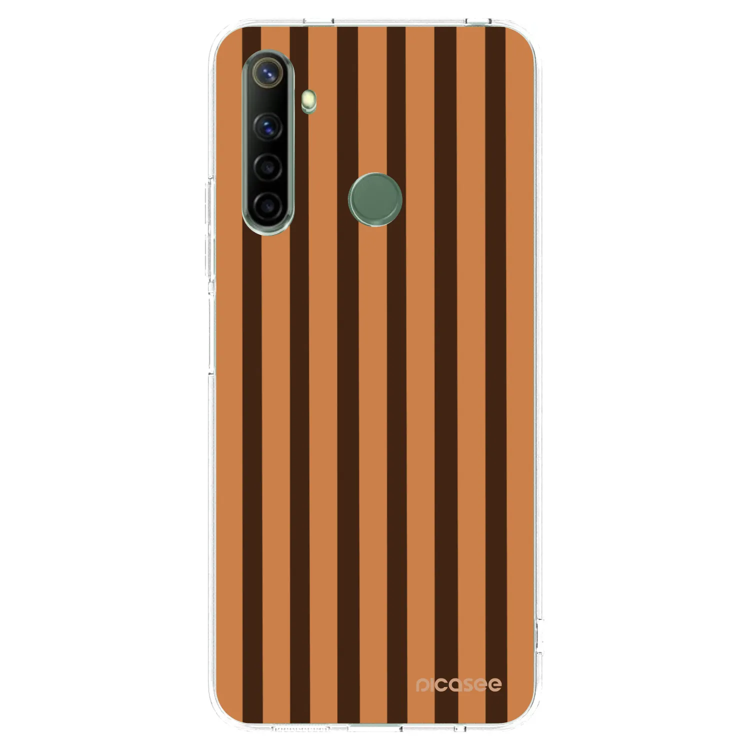 Picasee silikonski prozorni ovitek za Realme 6i - Caramel lines
