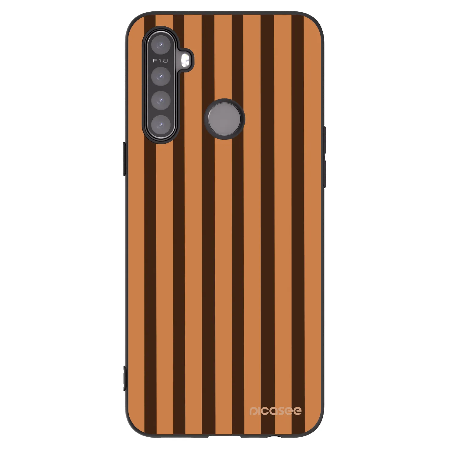 Picasee silikonski črni ovitek za Realme 6i - Caramel lines