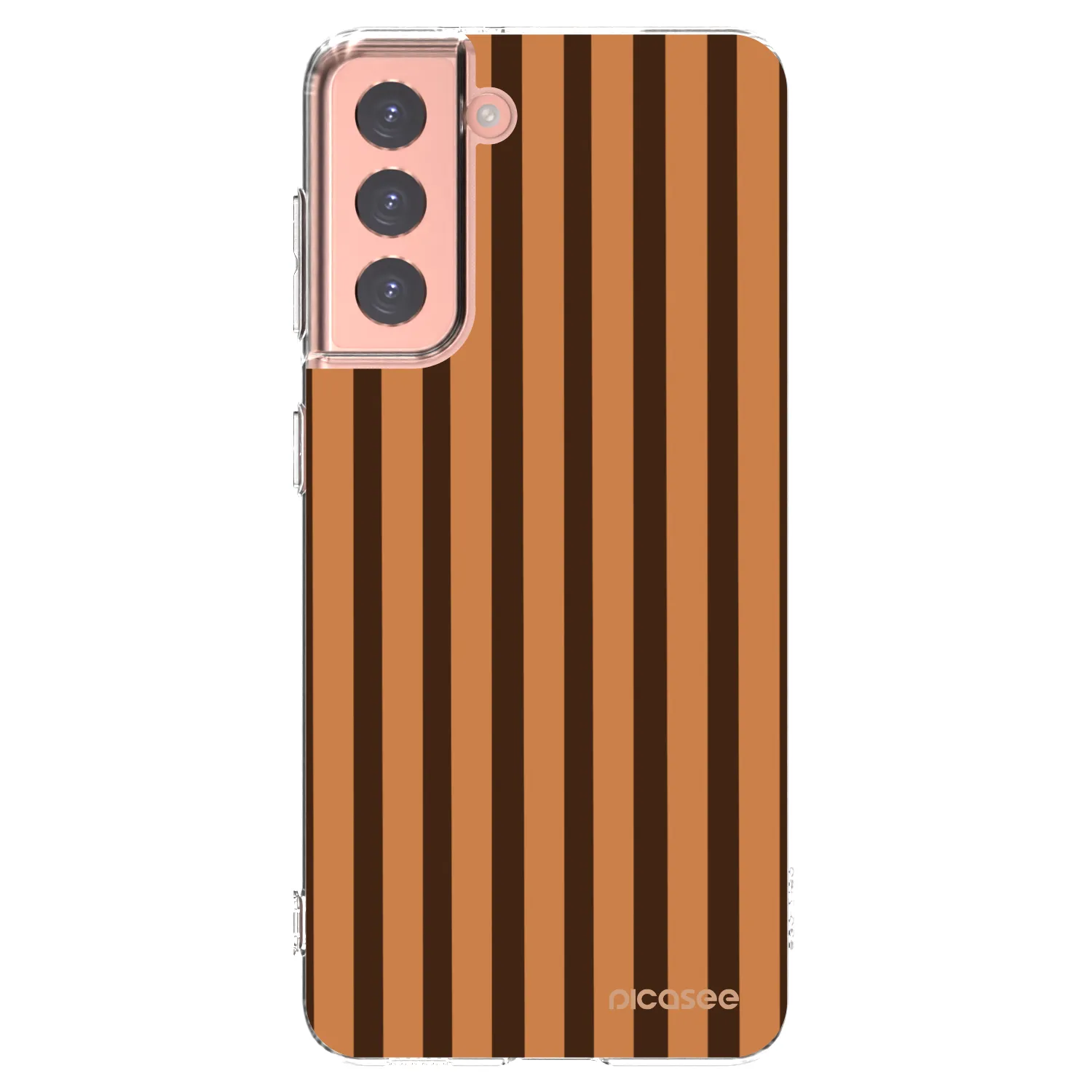Picasee silikonski prozorni ovitek za Samsung Galaxy S21 5G G991B - Caramel lines