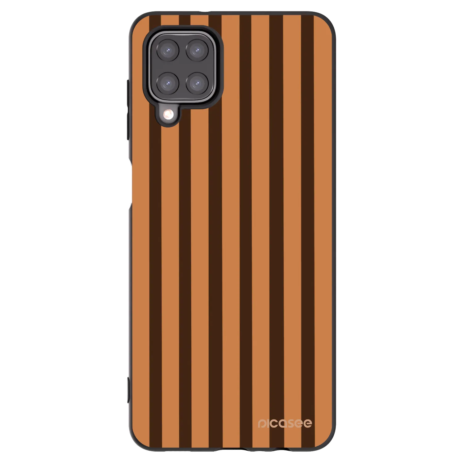 Picasee silikonski črni ovitek za Samsung Galaxy A12 A125F - Caramel lines