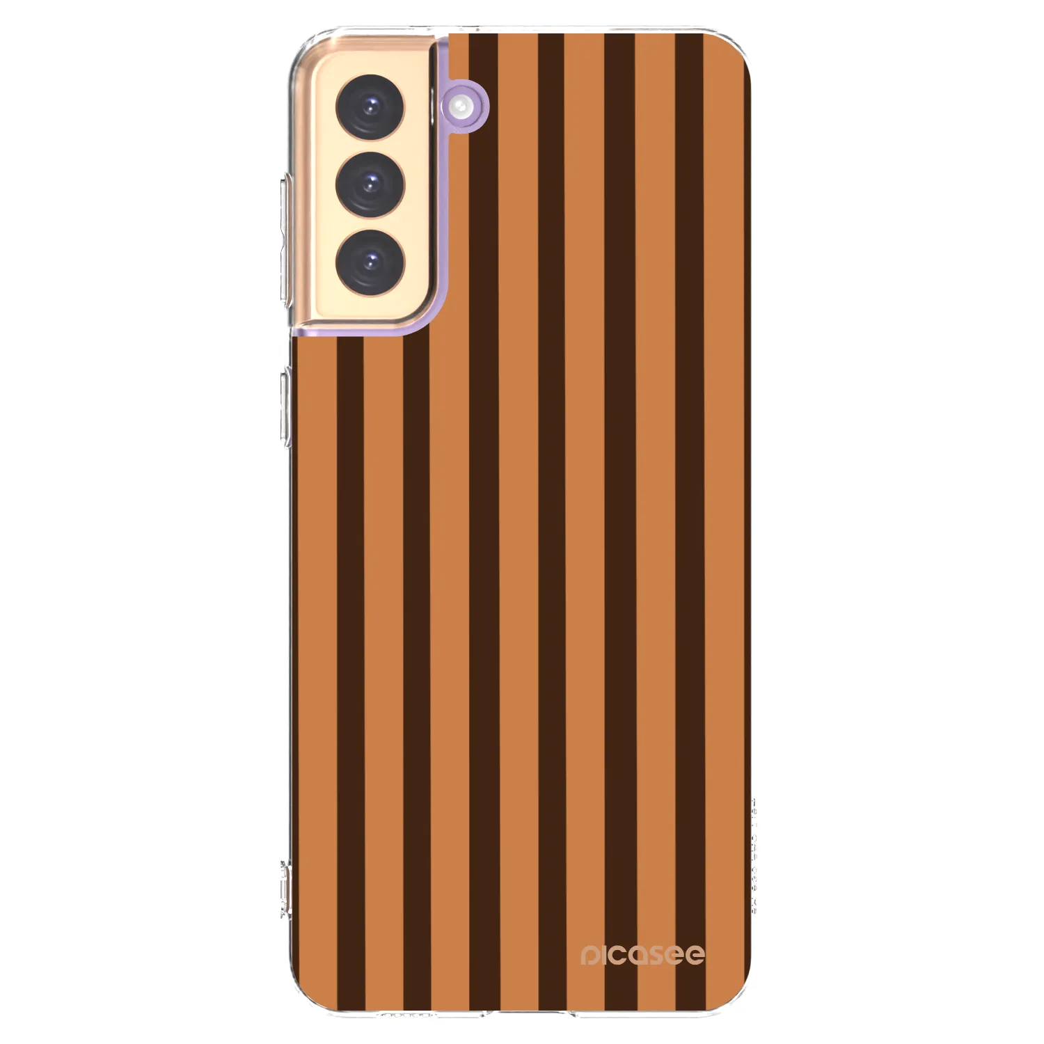 Picasee silikonski prozorni ovitek za Samsung Galaxy S21+ 5G G996F - Caramel lines