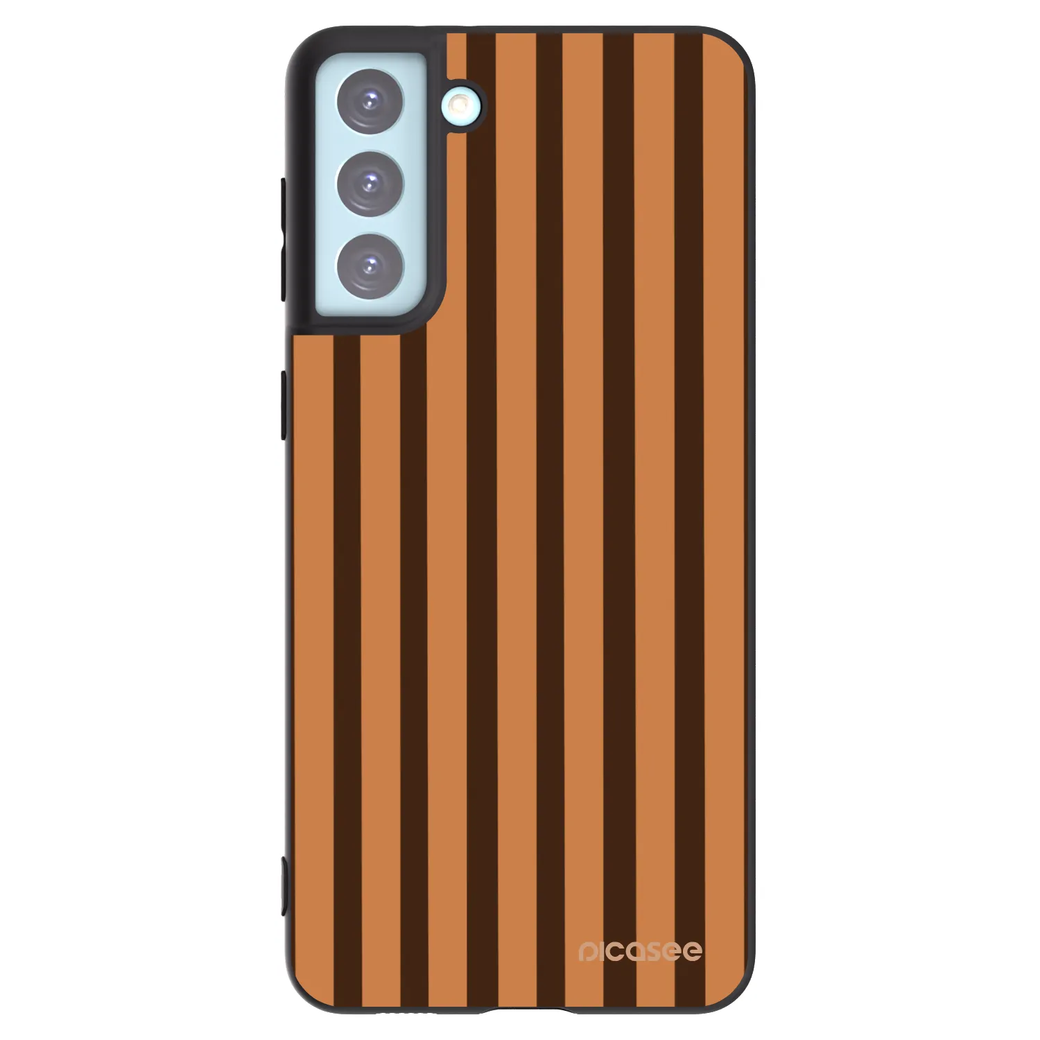 Picasee silikonski črni ovitek za Samsung Galaxy S21+ 5G G996F - Caramel lines