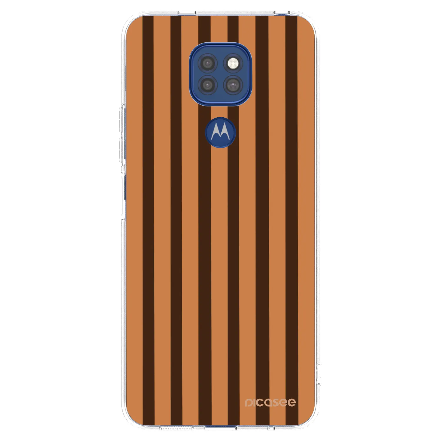 Picasee silikonski prozorni ovitek za Motorola Moto G9 Play - Caramel lines