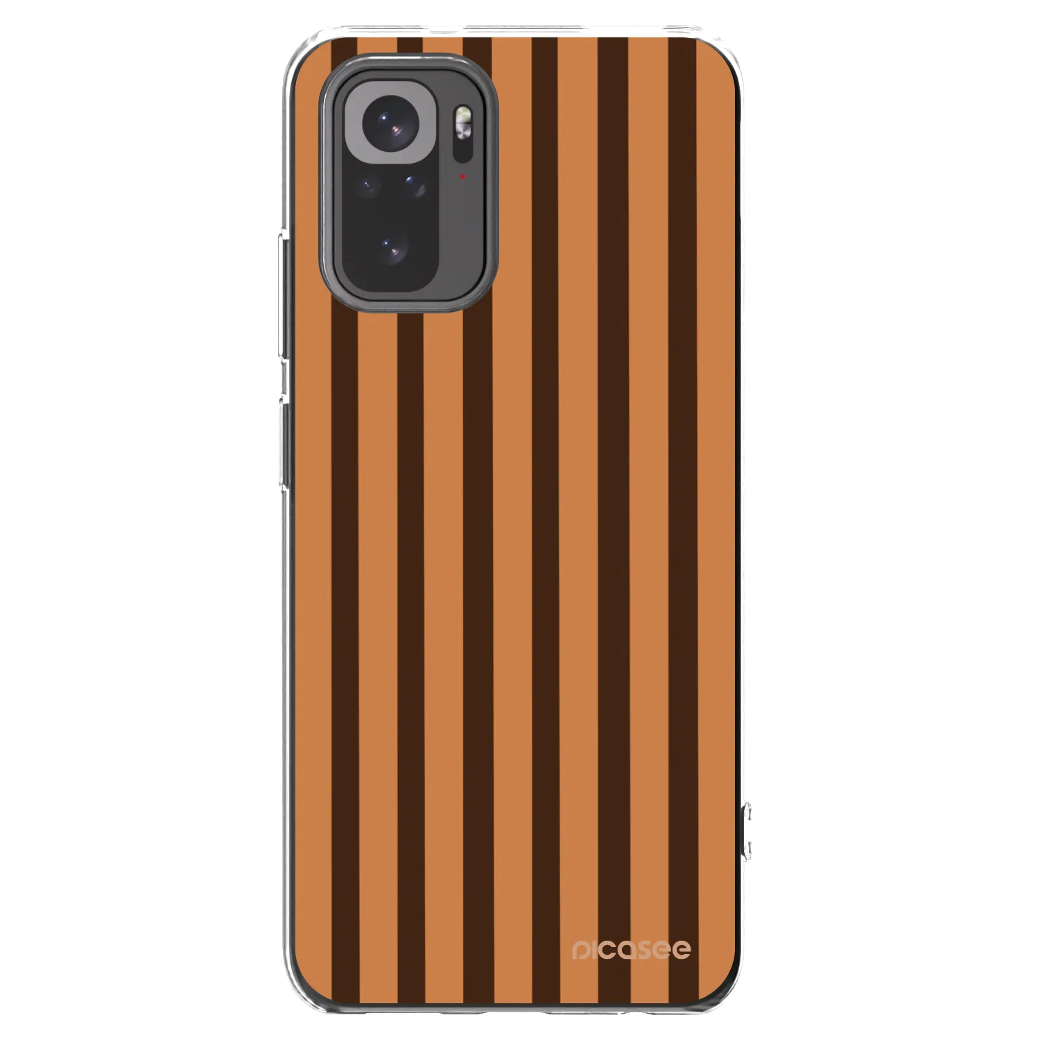 Picasee silikonski prozorni ovitek za Xiaomi Redmi Note 10S - Caramel lines