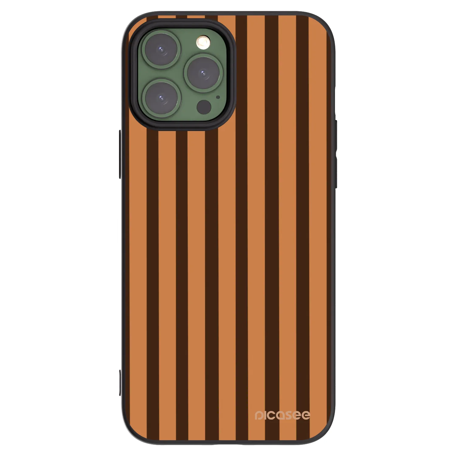 Picasee silikonski črni ovitek za Apple iPhone 13 Pro Max - Caramel lines