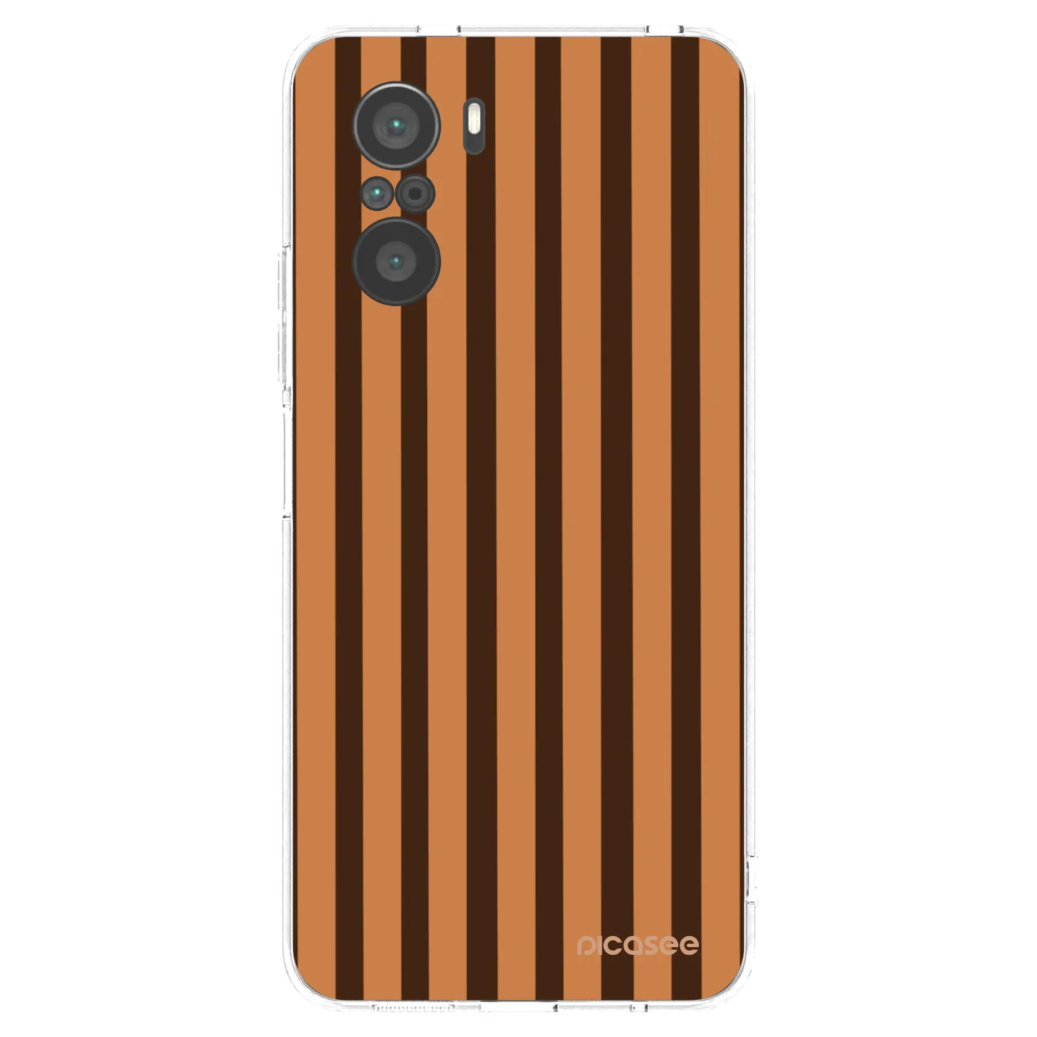 Picasee silikonski prozorni ovitek za Xiaomi Poco F3 - Caramel lines