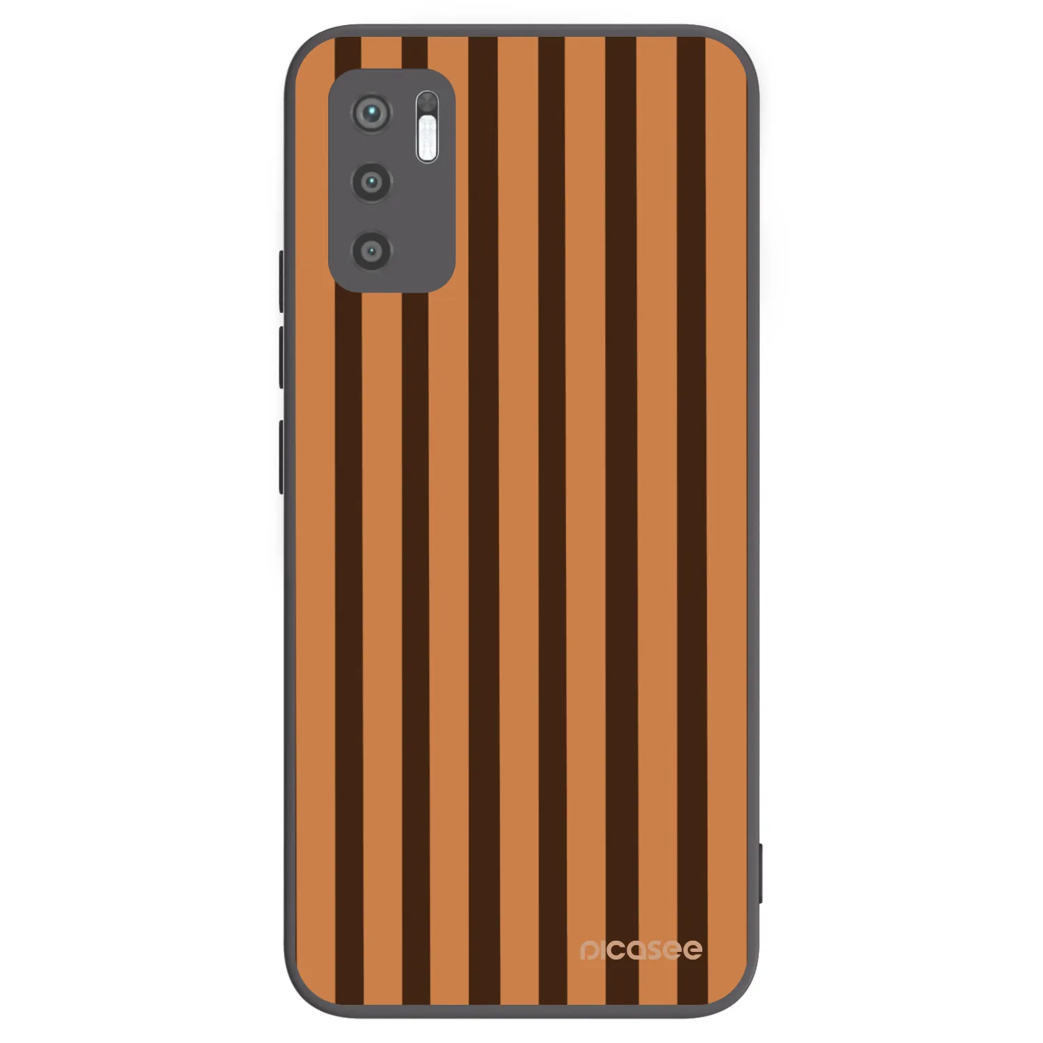 Picasee silikonski črni ovitek za Xiaomi Redmi Note 10 5G - Caramel lines