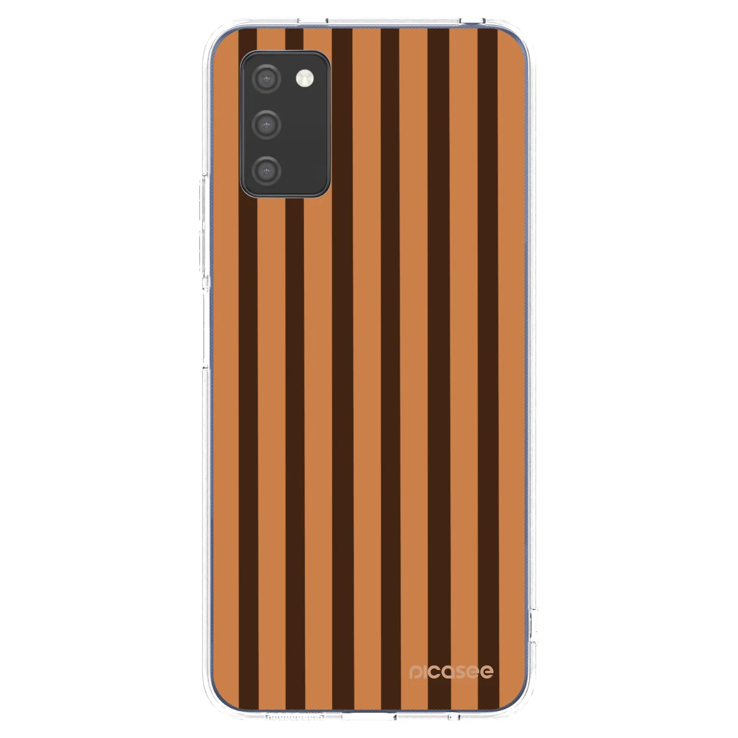 Picasee silikonski prozorni ovitek za Samsung Galaxy A02s A025G - Caramel lines
