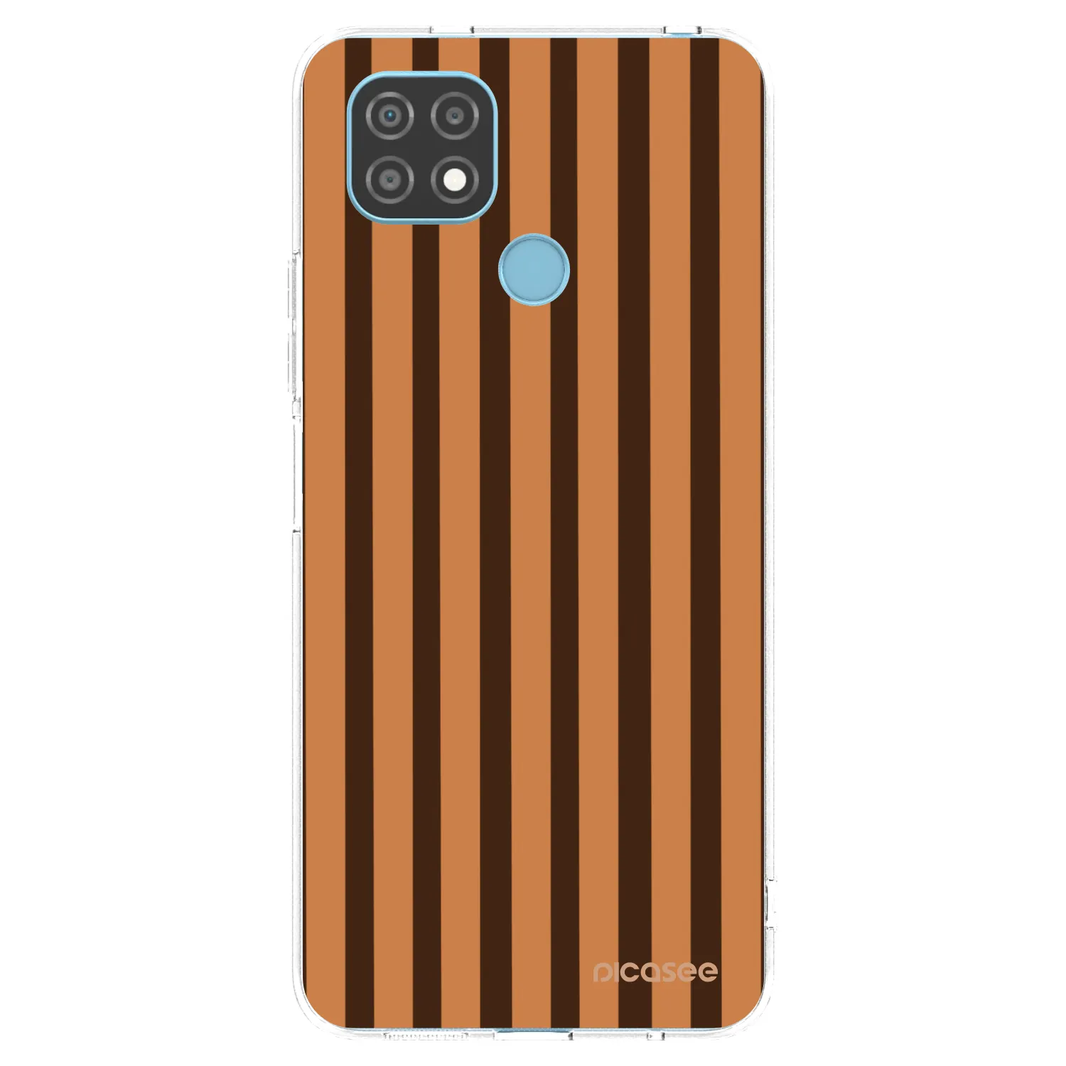 Picasee silikonski prozorni ovitek za Realme C21 - Caramel lines
