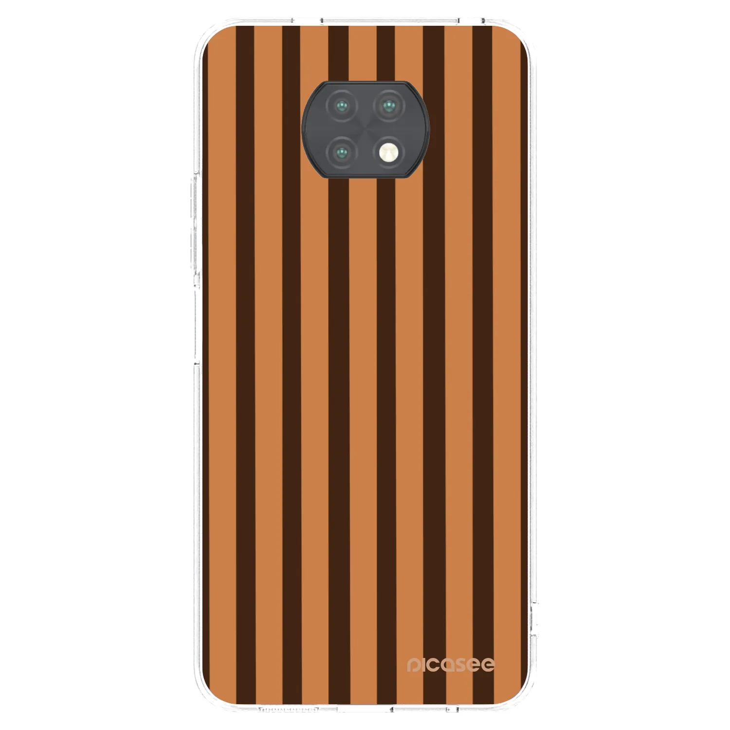 Picasee silikonski prozorni ovitek za Xiaomi Redmi Note 9T - Caramel lines