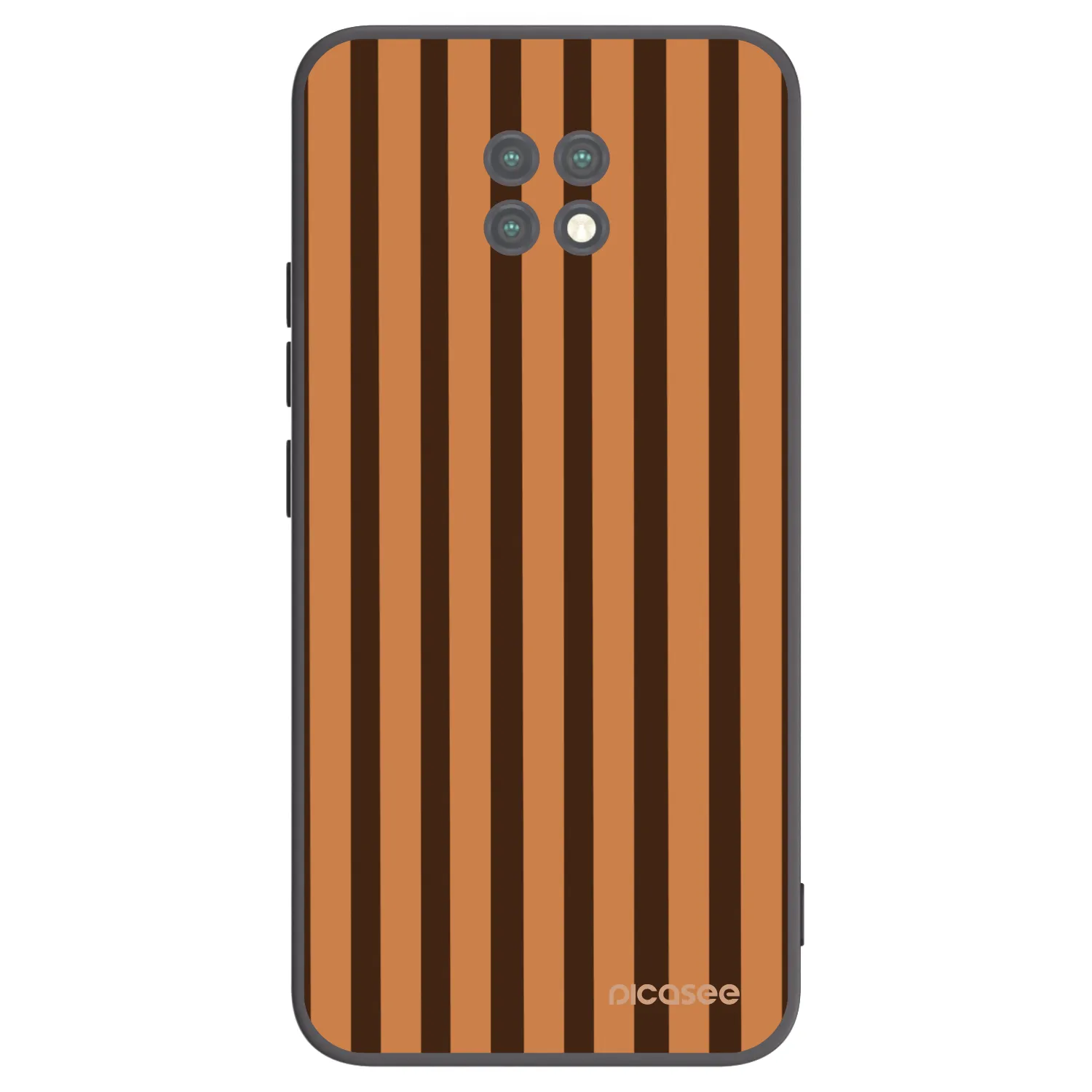 Picasee silikonski črni ovitek za Xiaomi Redmi Note 9T - Caramel lines