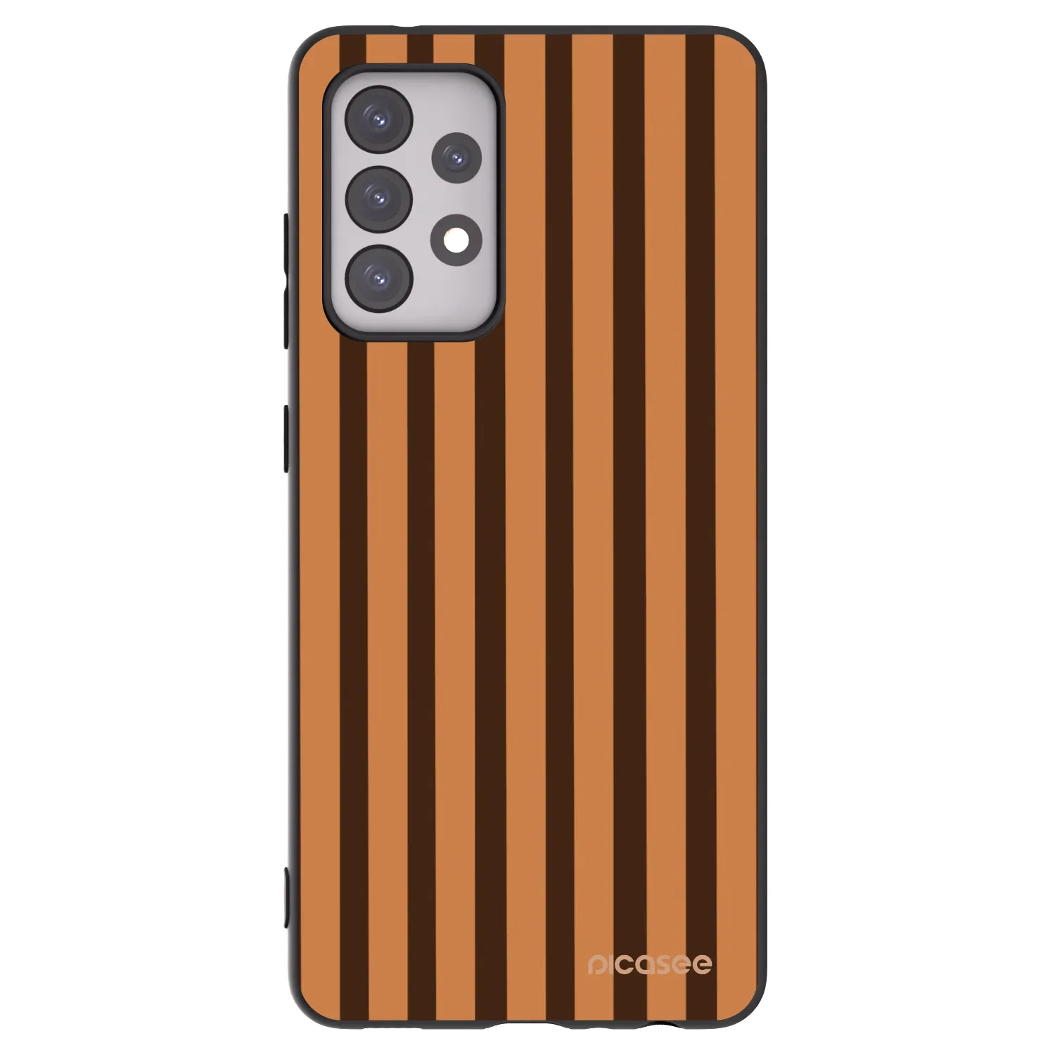 Picasee silikonski črni ovitek za Samsung Galaxy A52s 5G A528B - Caramel lines