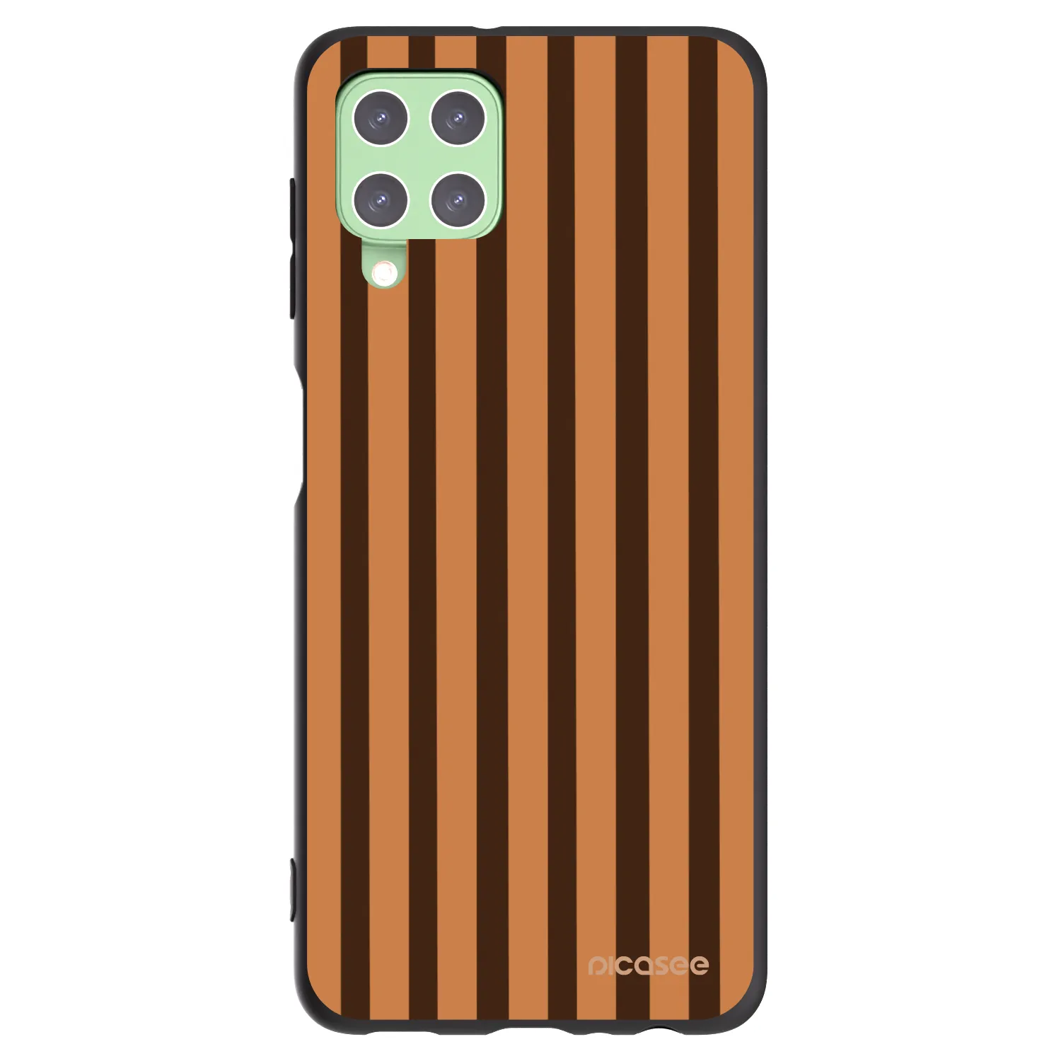 Picasee silikonski črni ovitek za Samsung Galaxy A22 A225F 4G - Caramel lines