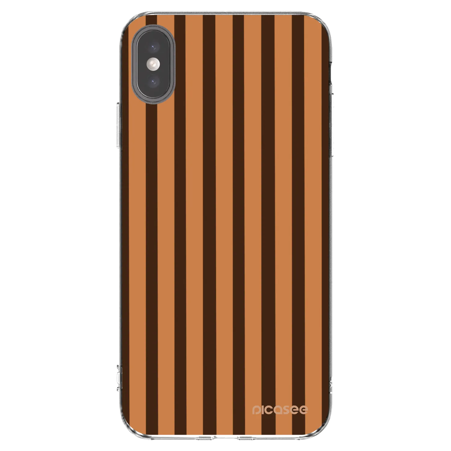 Picasee silikonski prozorni ovitek za Apple iPhone XS Max - Caramel lines