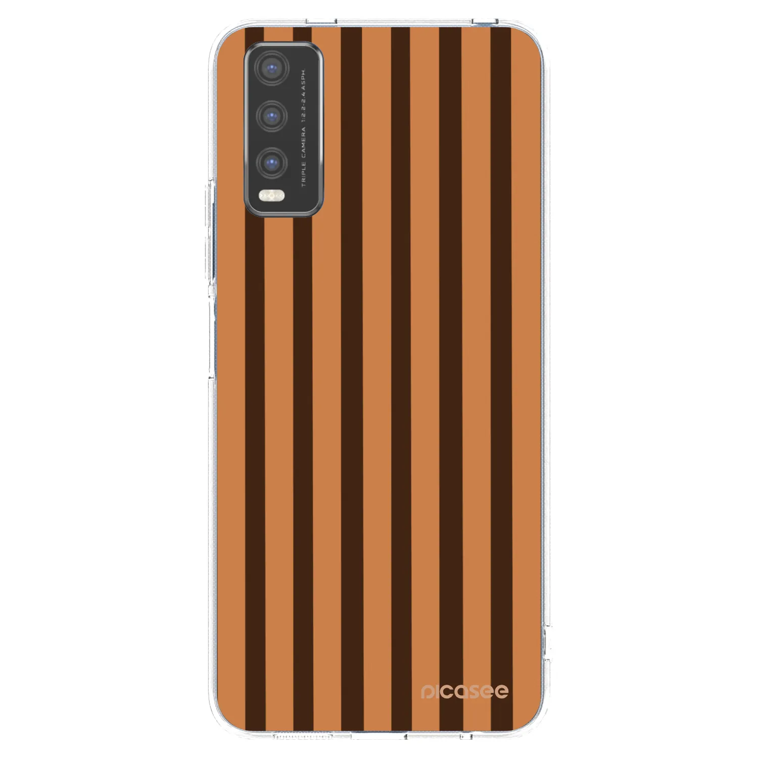 Picasee silikonski prozorni ovitek za Vivo Y20s - Caramel lines