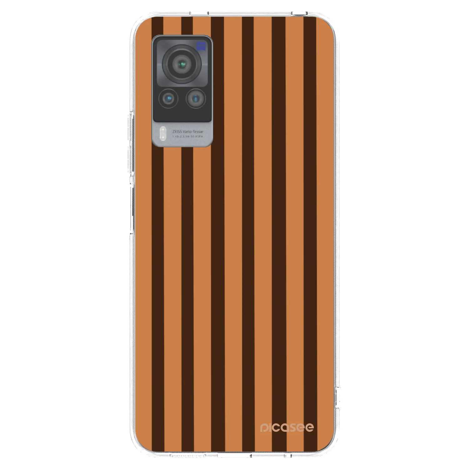 Picasee silikonski prozorni ovitek za Vivo X60 Pro 5G - Caramel lines