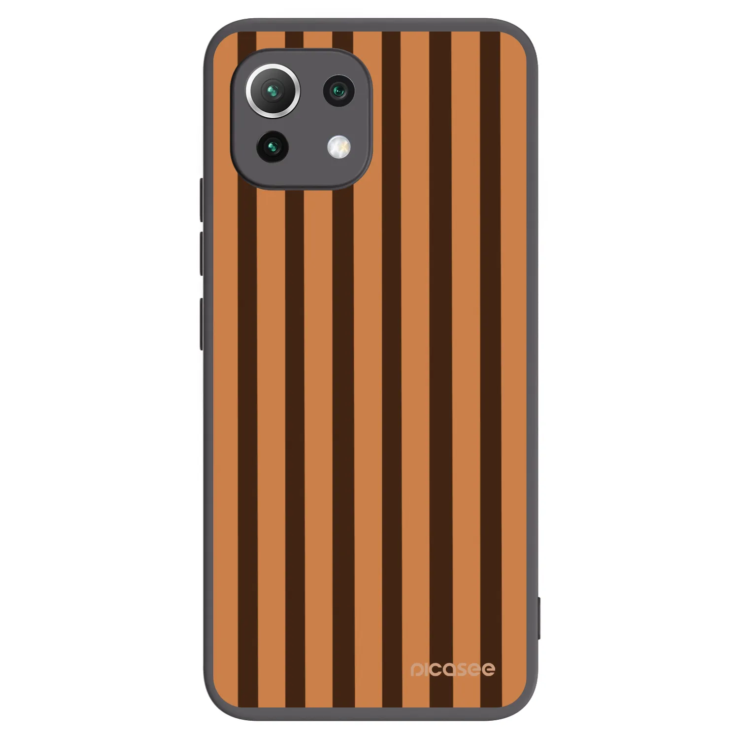 Picasee silikonski črni ovitek za Xiaomi 11 Lite 5G NE - Caramel lines