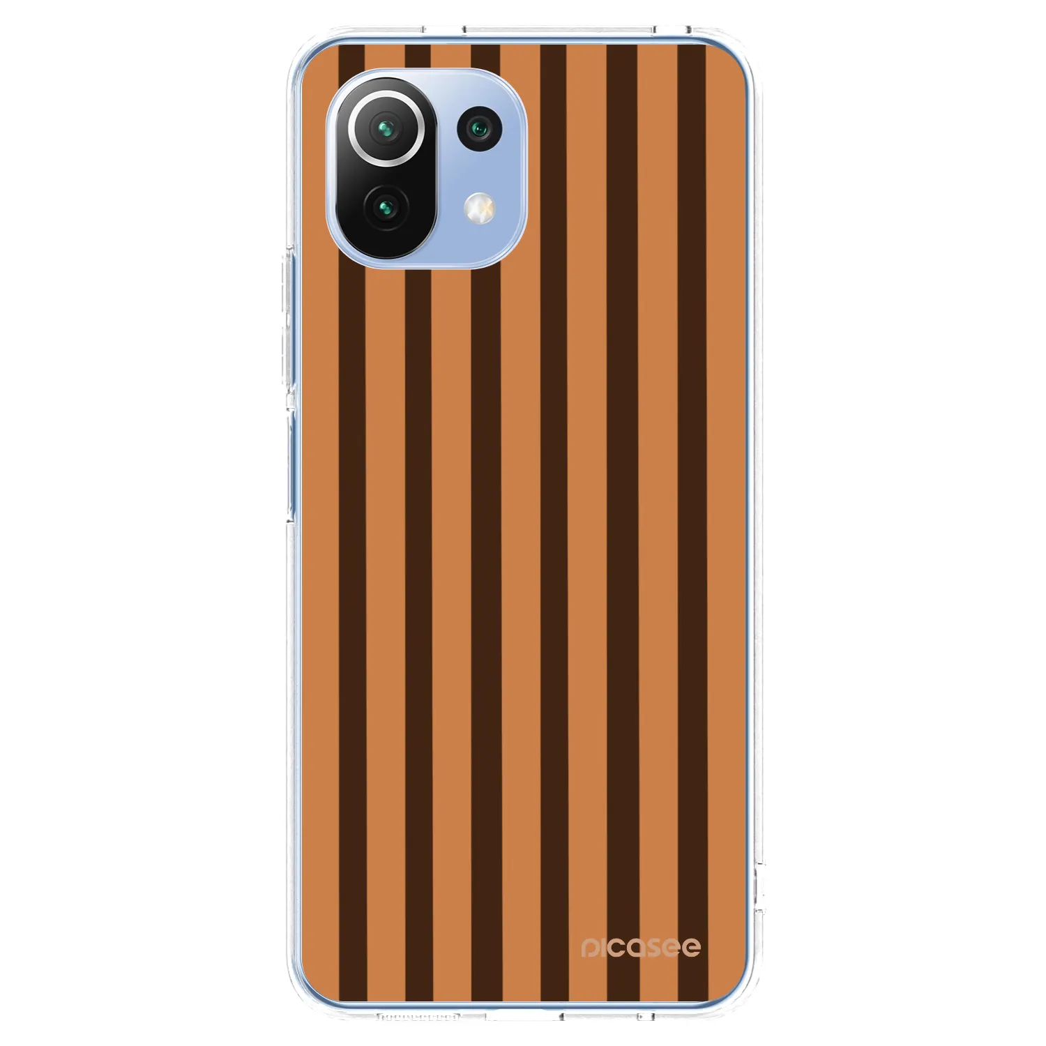 Picasee silikonski prozorni ovitek za Xiaomi 11 Lite 5G NE - Caramel lines