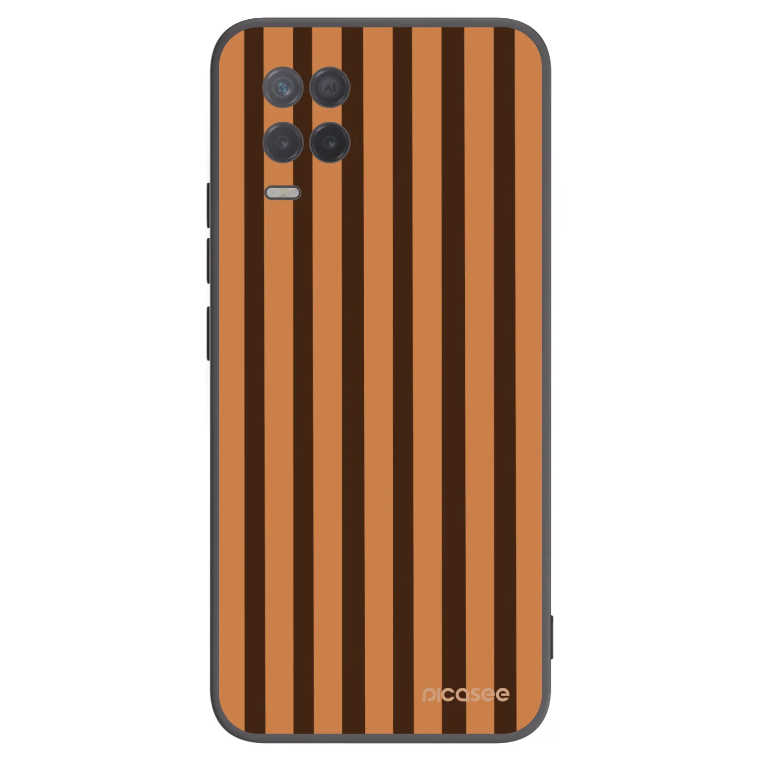 Picasee silikonski črni ovitek za Realme 8 5G - Caramel lines