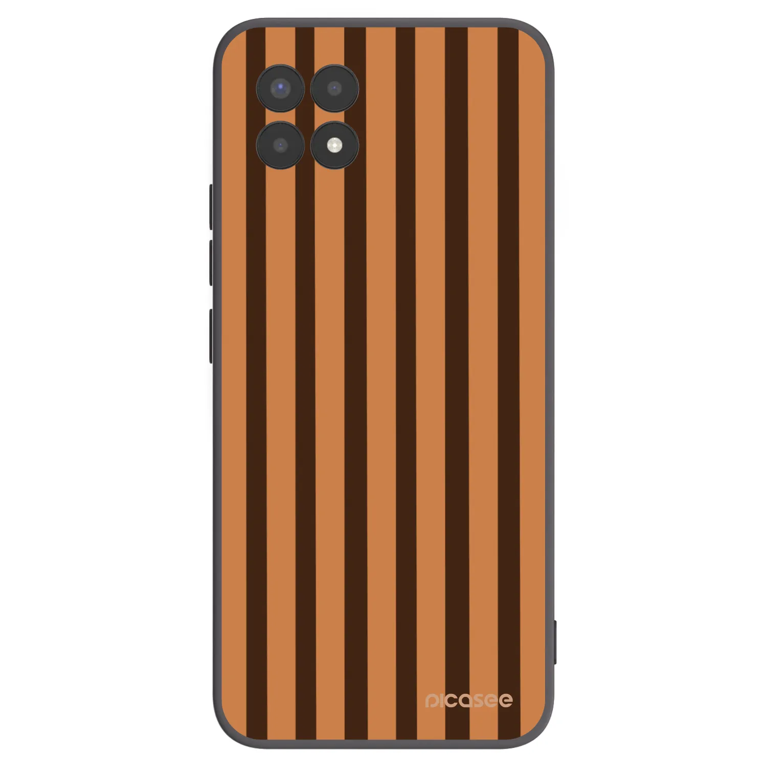 Picasee silikonski črni ovitek za Realme 8i - Caramel lines