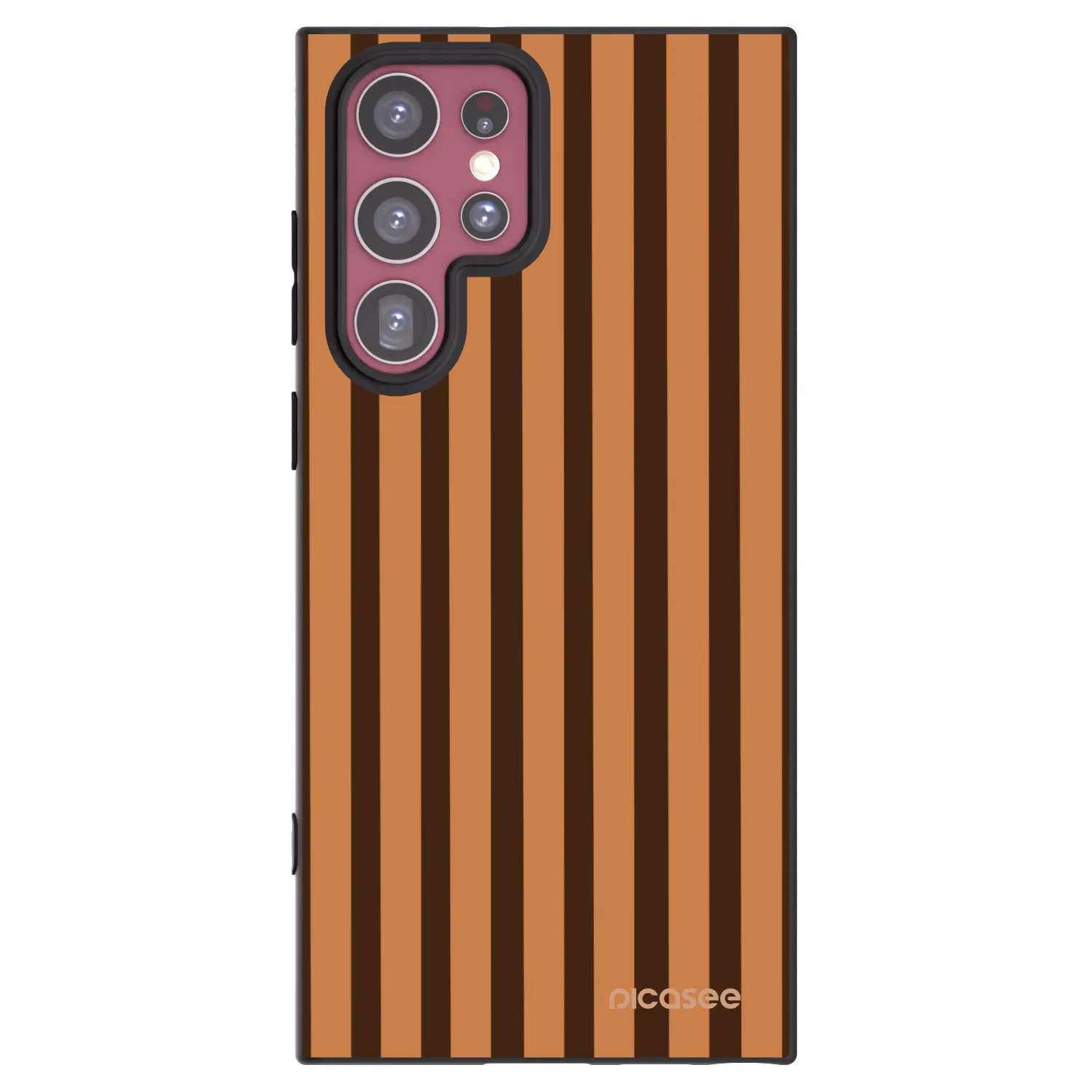 Picasee silikonski črni ovitek za Samsung Galaxy S22 Ultra 5G - Caramel lines