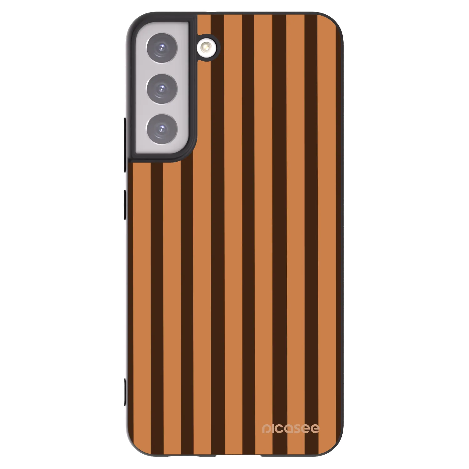 Picasee silikonski črni ovitek za Samsung Galaxy S22+ 5G - Caramel lines