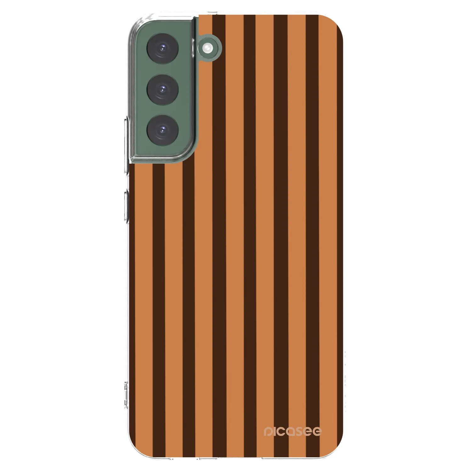 Picasee silikonski prozorni ovitek za Samsung Galaxy S22+ 5G - Caramel lines