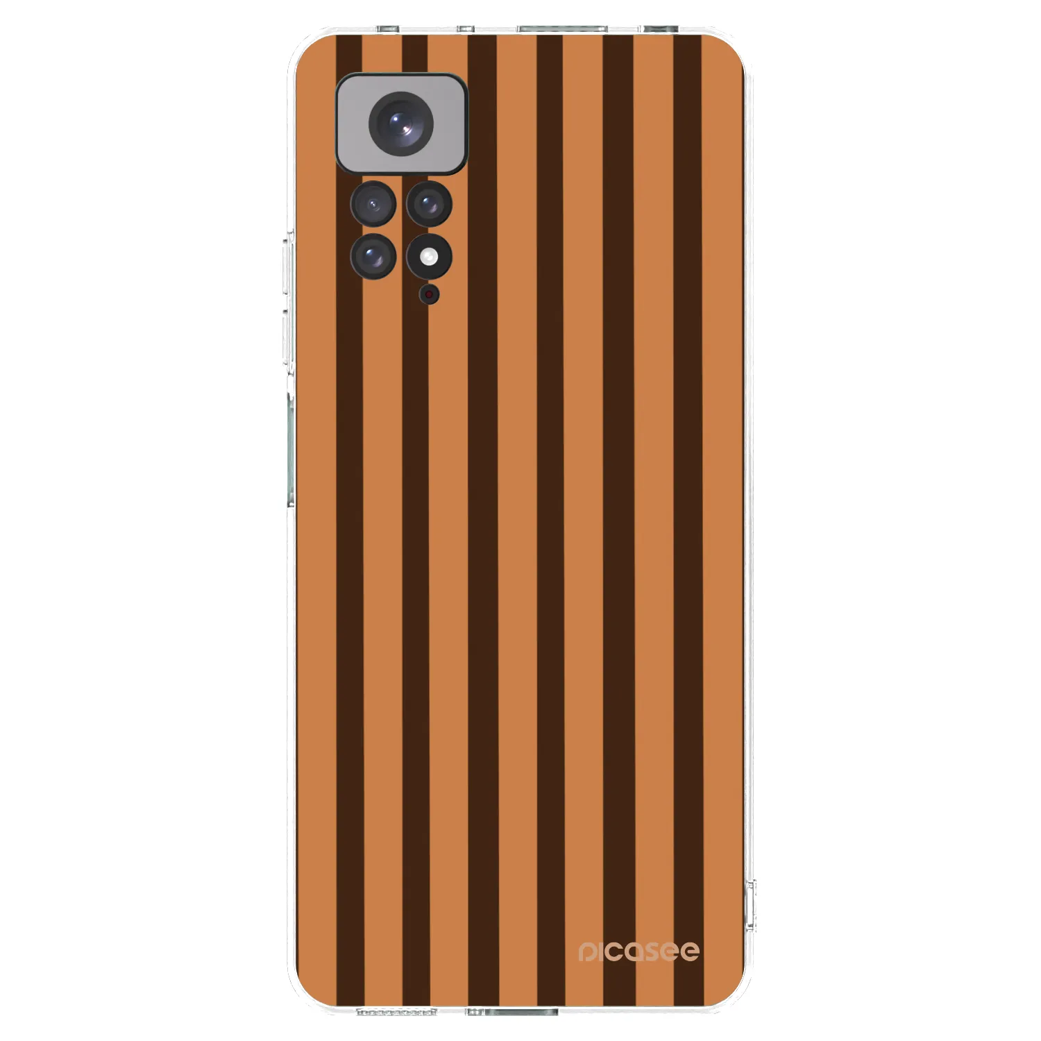 Picasee silikonski prozorni ovitek za Xiaomi Redmi Note 11 - Caramel lines