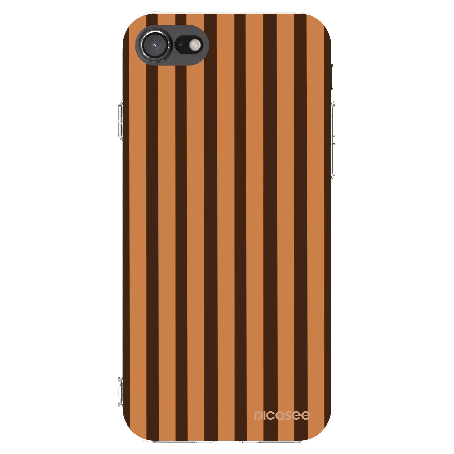 Picasee silikonski prozorni ovitek za Apple iPhone SE 2022 - Caramel lines