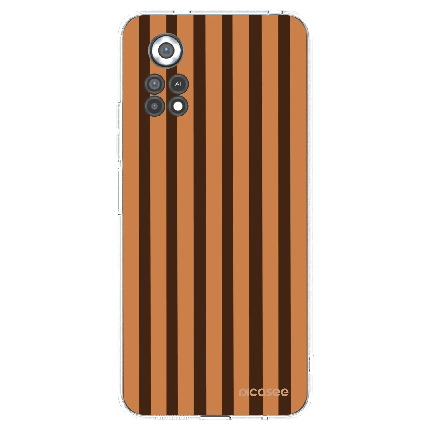 Picasee silikonski prozorni ovitek za Xiaomi Poco X4 Pro 5G - Caramel lines