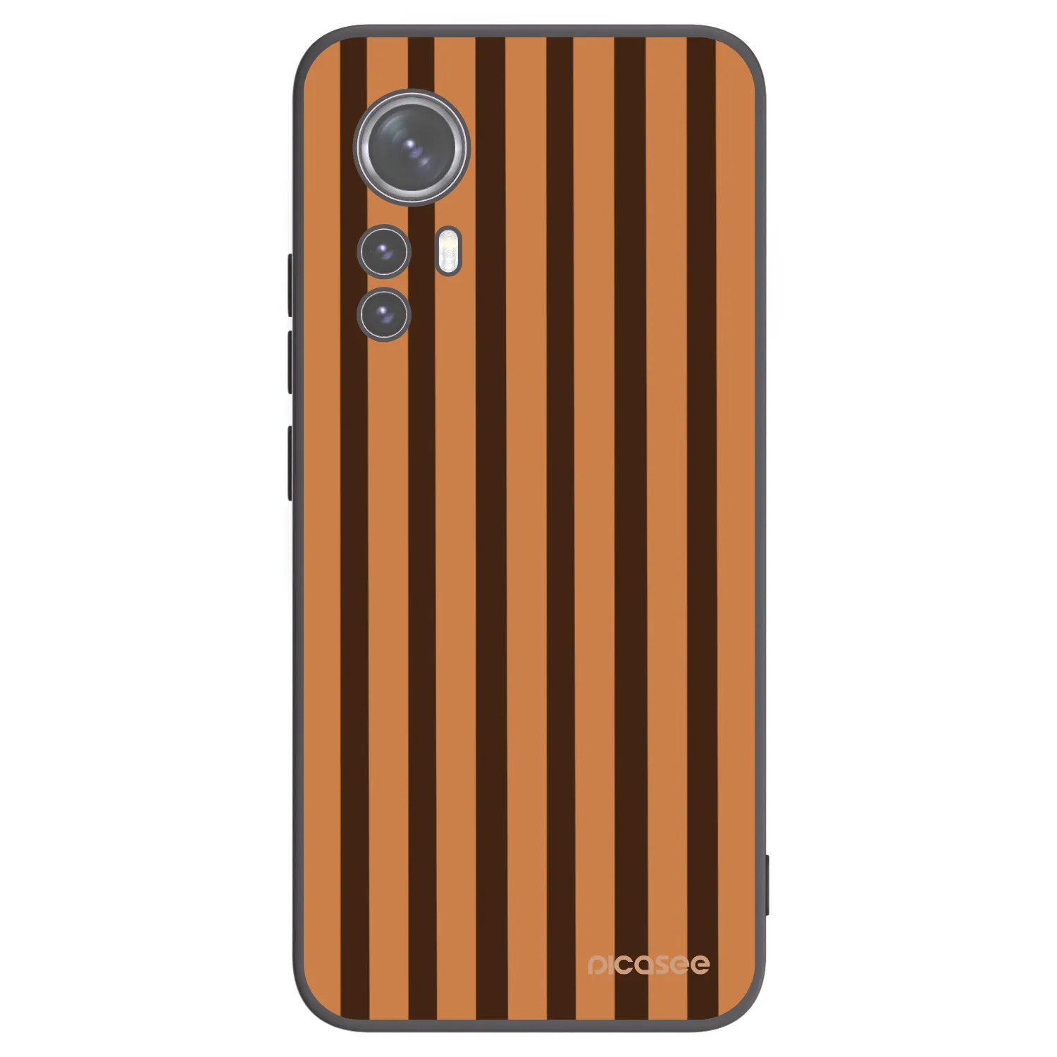 Picasee silikonski črni ovitek za Xiaomi 12 - Caramel lines