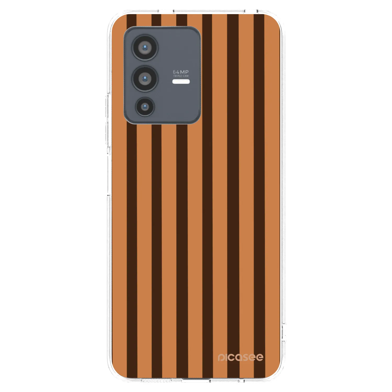 Picasee silikonski prozorni ovitek za Vivo V23 5G - Caramel lines