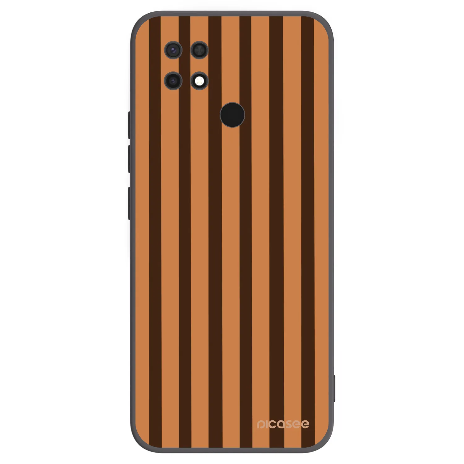 Picasee silikonski črni ovitek za Xiaomi Redmi 10C - Caramel lines