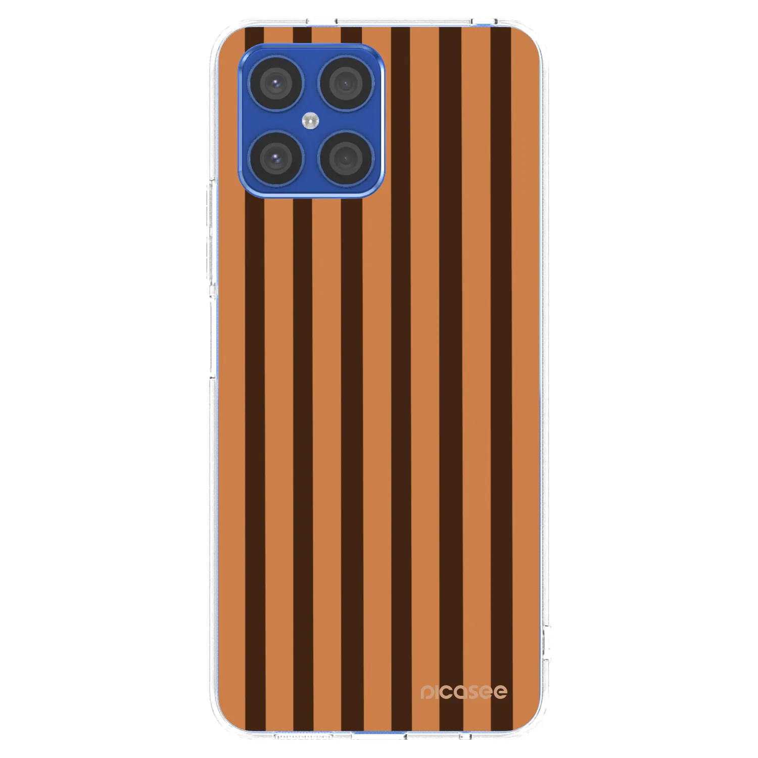 Picasee silikonski prozorni ovitek za Honor X8 4G - Caramel lines