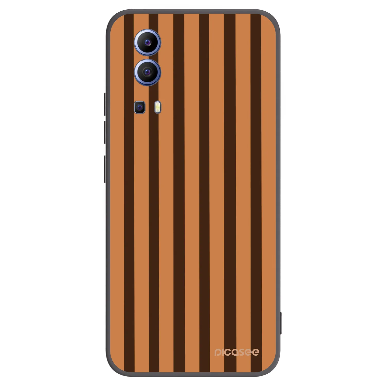 Picasee silikonski črni ovitek za Vivo Y52 5G - Caramel lines