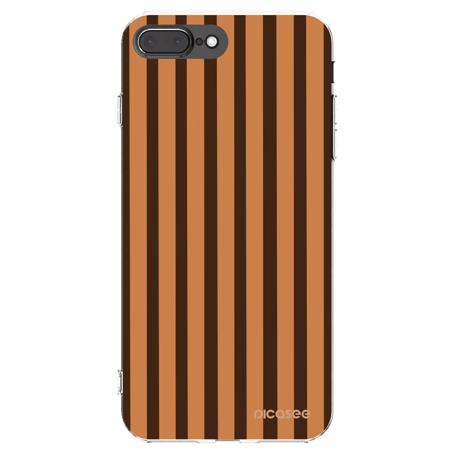 Picasee silikonski prozorni ovitek za Apple iPhone 8 Plus - Caramel lines