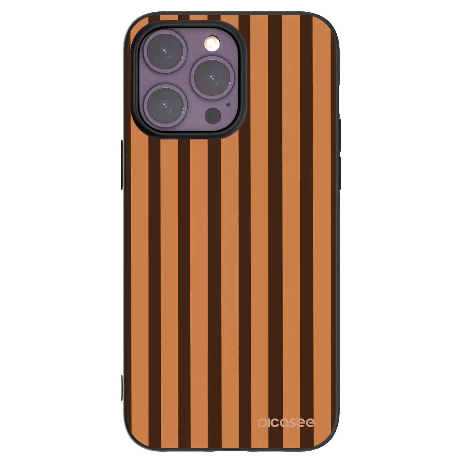 Picasee silikonski črni ovitek za Apple iPhone 14 Pro Max - Caramel lines